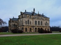 Palais im großen Garten in Dresden im Winter